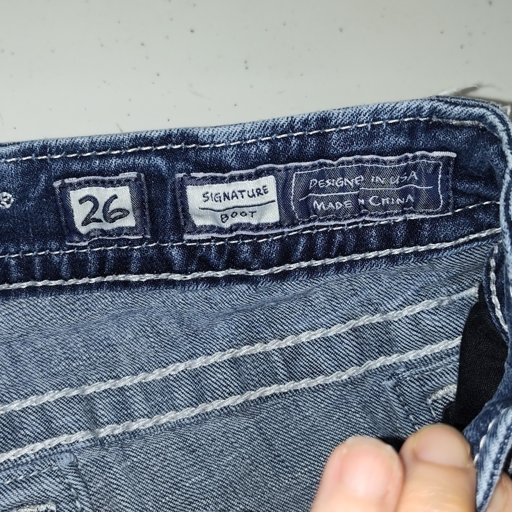 Miss me bootcut jeans embroidery pockets size 26 - Picture 7 of 16